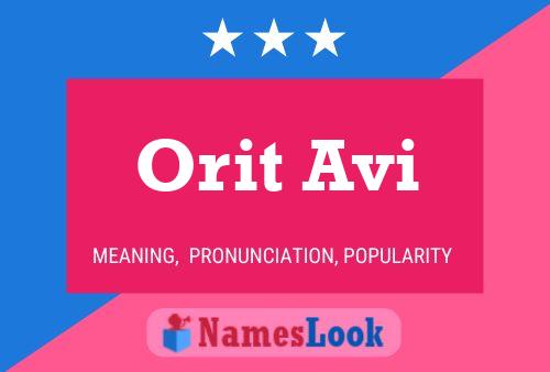 Affiche de nom Orit Avi