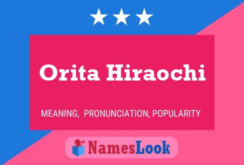 Affiche de nom Orita Hiraochi