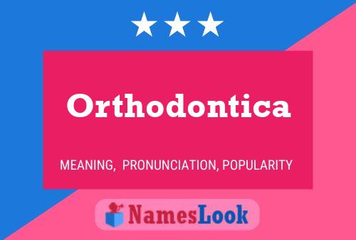 Affiche de nom Orthodontica