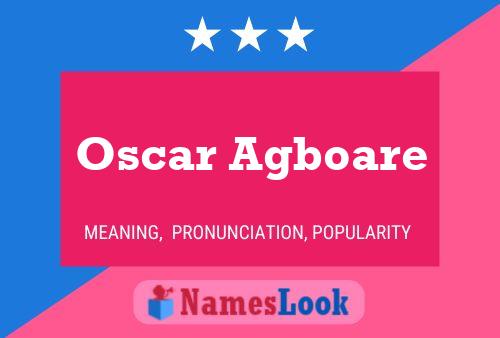 Affiche de nom Oscar Agboare