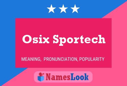 Affiche de nom Osix Sportech