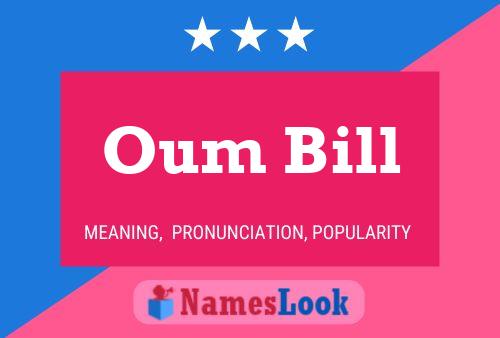 Affiche de nom Oum Bill