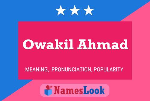 Affiche de nom Owakil Ahmad