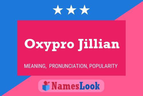 Affiche de nom Oxypro Jillian