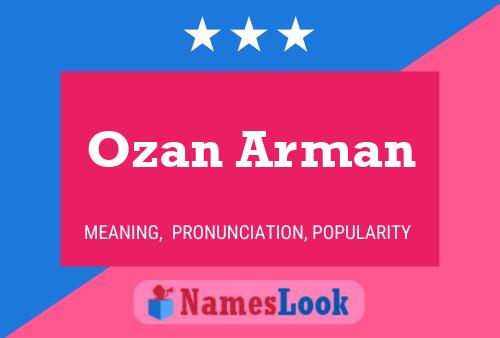 Affiche de nom Ozan Arman