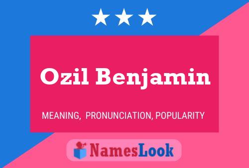 Affiche de nom Ozil Benjamin