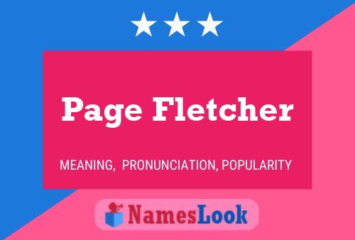 Affiche de nom Page Fletcher