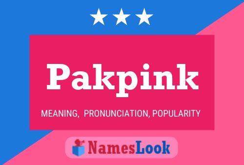 Affiche de nom Pakpink