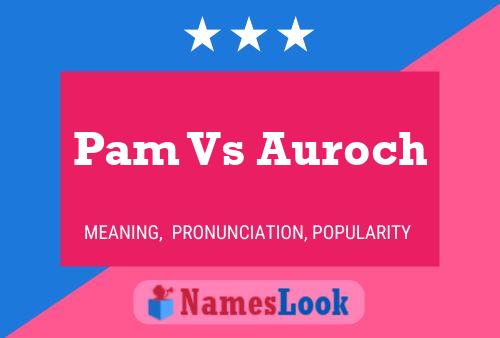 Affiche de nom Pam Vs Auroch