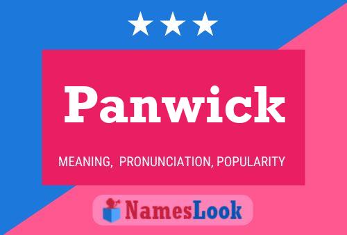 Affiche de nom Panwick