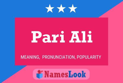 Affiche de nom Pari Ali