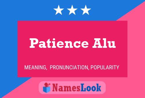 Affiche de nom Patience Alu