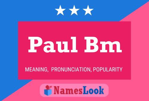 Affiche de nom Paul Bm