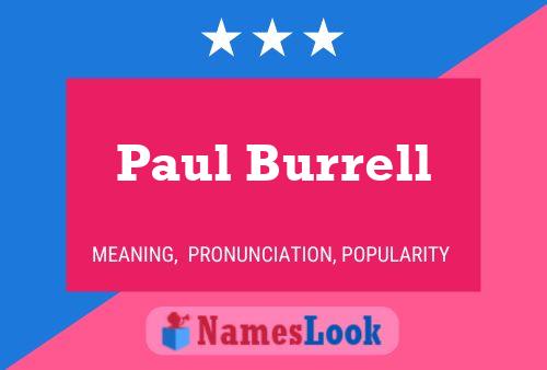 Affiche de nom Paul Burrell