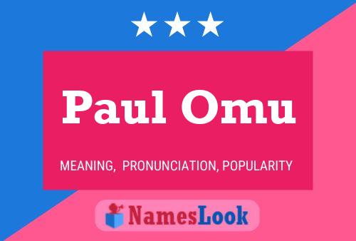 Affiche de nom Paul Omu