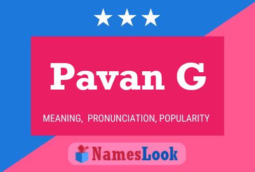 Affiche de nom Pavan G