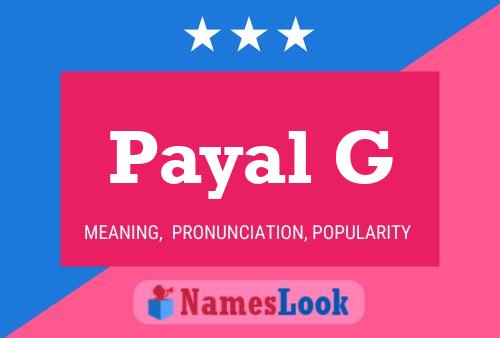 Affiche de nom Payal G