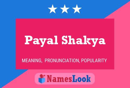 Affiche de nom Payal Shakya