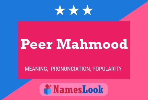 Affiche de nom Peer Mahmood