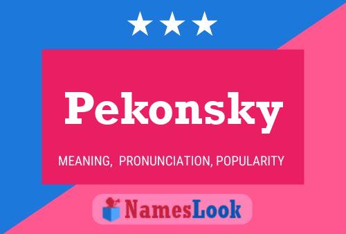 Affiche de nom Pekonsky