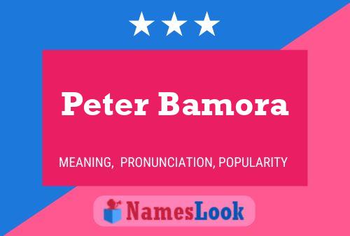 Affiche de nom Peter Bamora