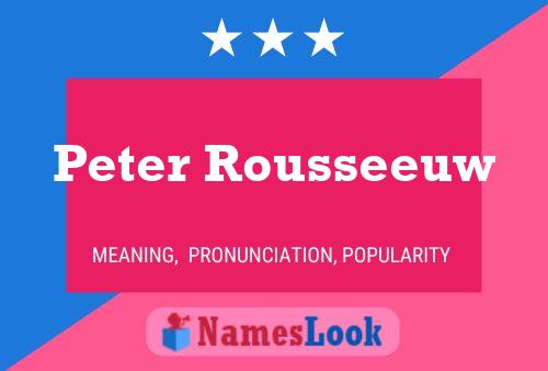 Affiche de nom Peter Rousseeuw