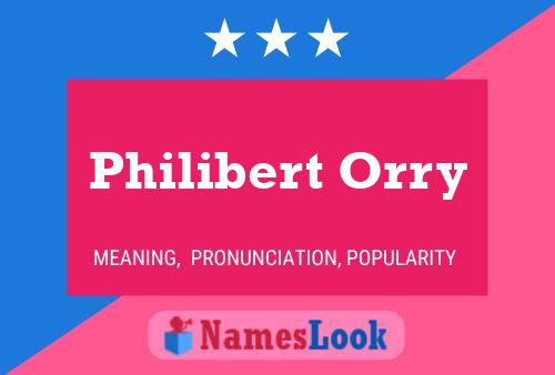 Affiche de nom Philibert Orry