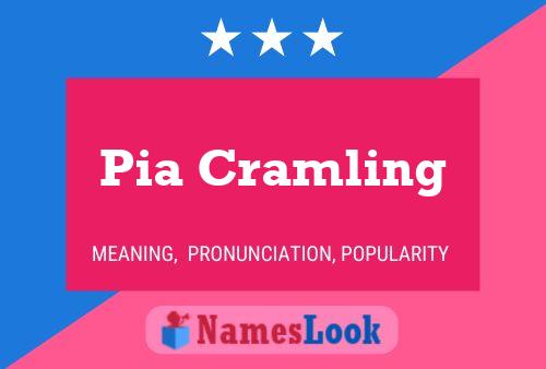 Affiche de nom Pia Cramling