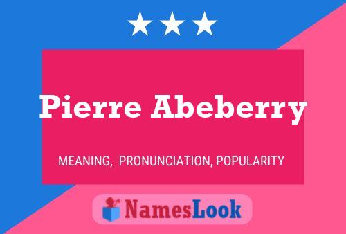 Affiche de nom Pierre Abeberry