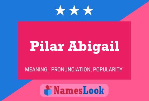 Affiche de nom Pilar Abigail