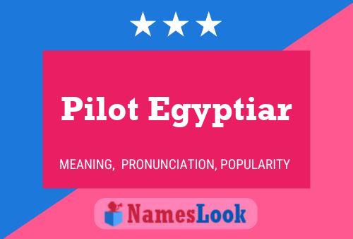 Affiche de nom Pilot Egyptiar