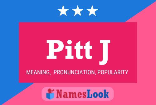 Affiche de nom Pitt J