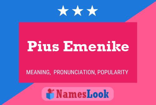 Affiche de nom Pius Emenike