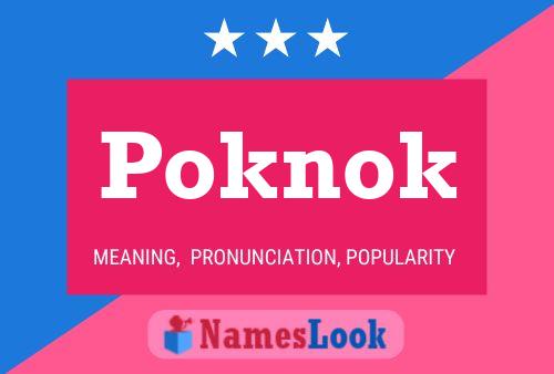 Affiche de nom Poknok