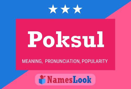 Affiche de nom Poksul