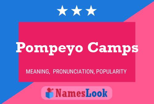 Affiche de nom Pompeyo Camps