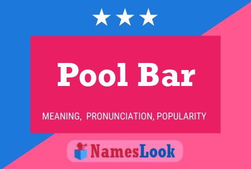 Affiche de nom Pool Bar