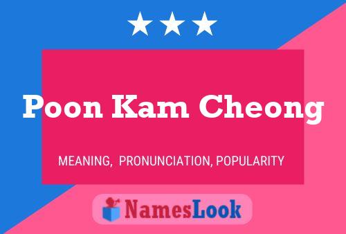 Affiche de nom Poon Kam Cheong