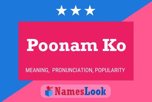 Affiche de nom Poonam Ko