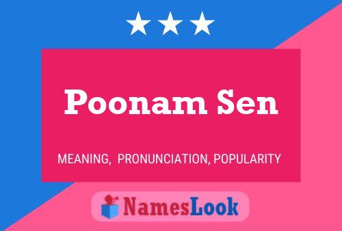 Affiche de nom Poonam Sen