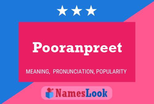 Affiche de nom Pooranpreet