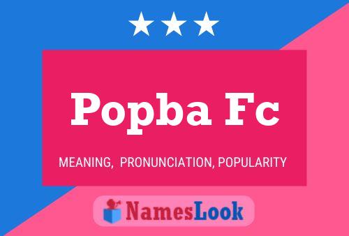 Affiche de nom Popba Fc