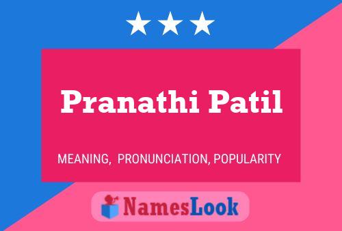 Affiche de nom Pranathi Patil