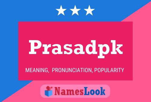 Affiche de nom Prasadpk