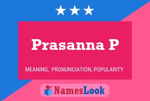 Affiche de nom Prasanna P