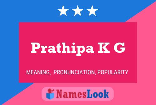 Affiche de nom Prathipa K G