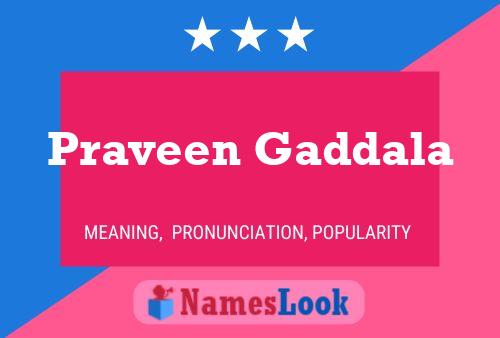 Affiche de nom Praveen Gaddala