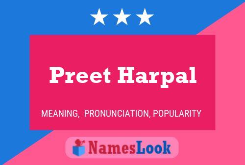 Affiche de nom Preet Harpal