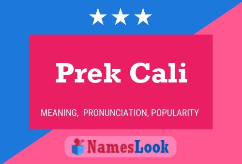 Affiche de nom Prek Cali