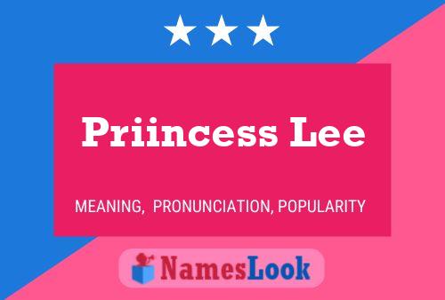 Affiche de nom Priincess Lee